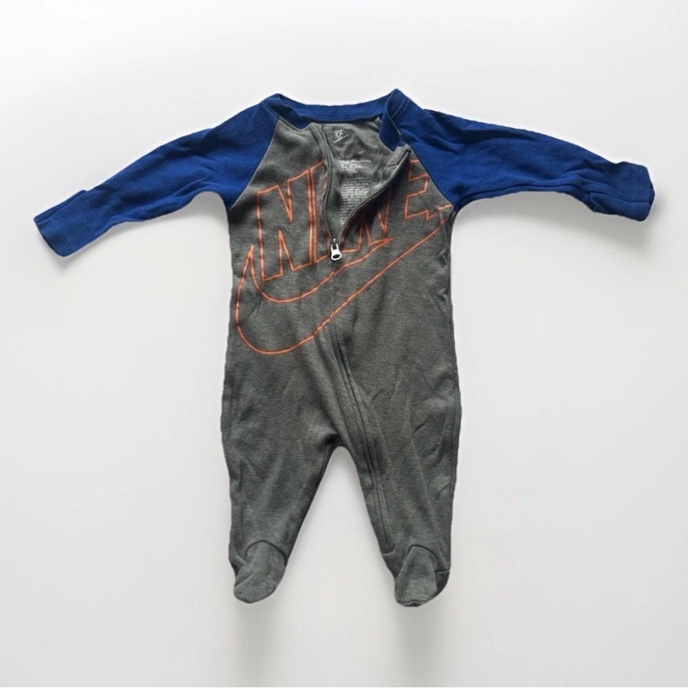 Nike Baby Grey & Blue Jumper | Size: 3M